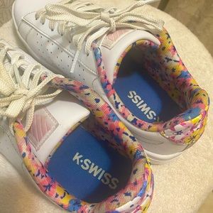 Sz 6.5 K-swiss Varsity Sneakers Women's, Floral White